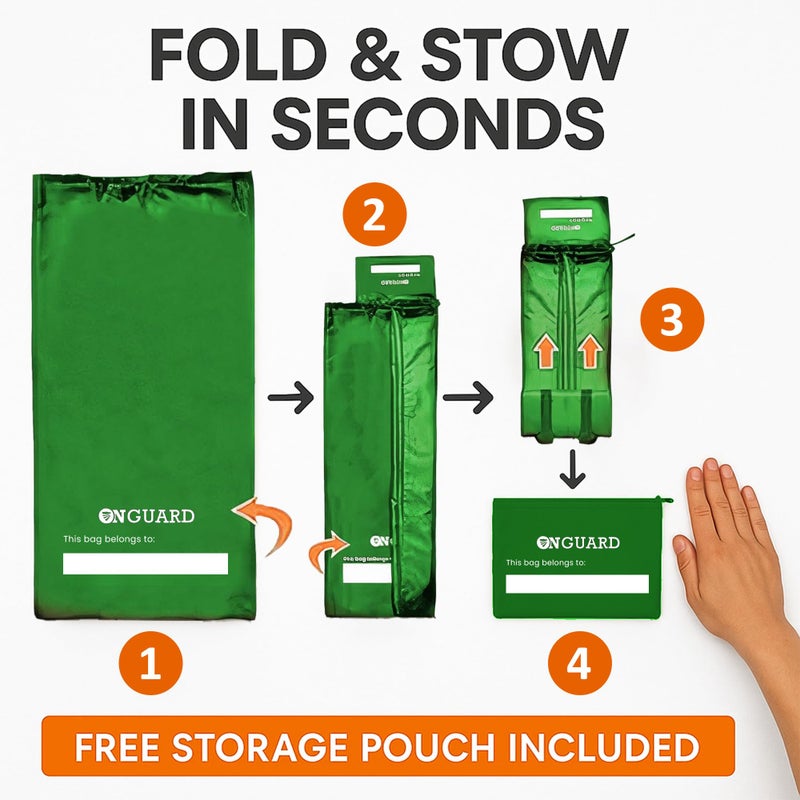 ONGUARD Waterproof Single and Double Stroller Bag for Airplane - Travel Stroller Cover for Air Travel and Storage - Gate Check Bag Backpack- Baby Airplane Essentials - Green - Image 5
